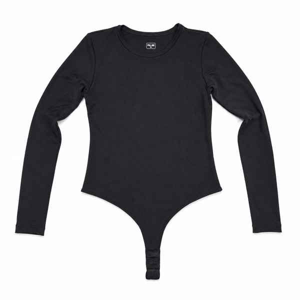 Body Manga Larga Femenino Color Negro