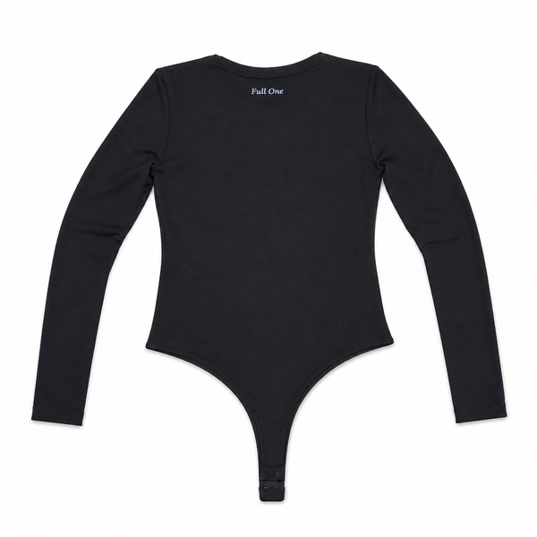 Body Manga Larga Femenino Color Negro