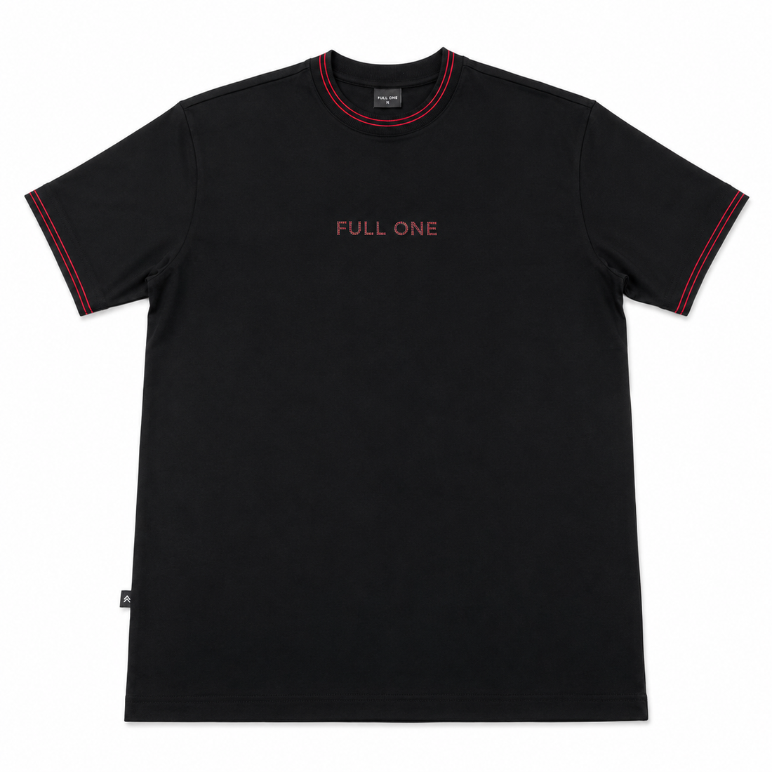 T-Shirt Masculino Negro Puños y Cuellos Tejidos