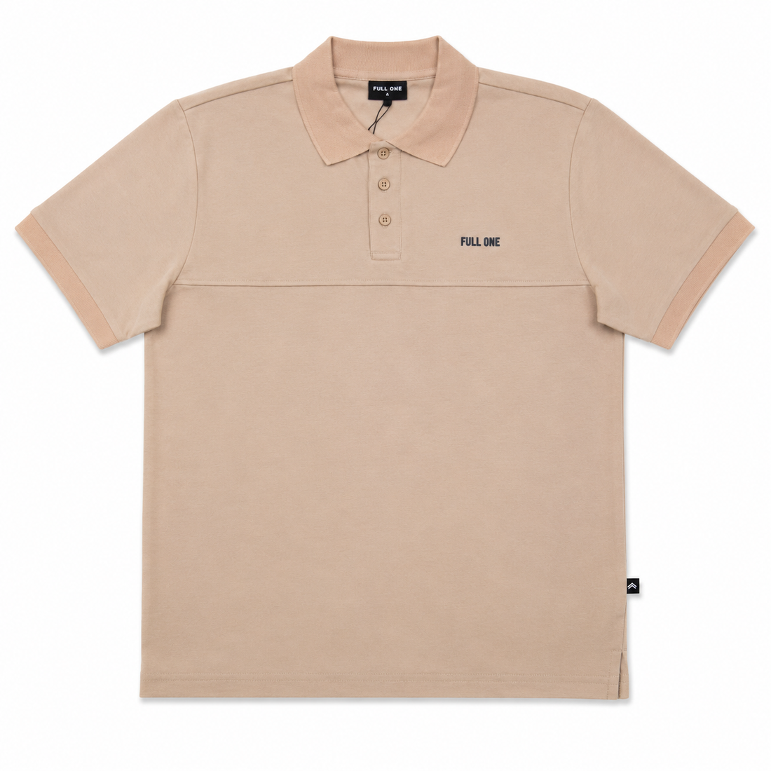 Polo Masculina con Corte en Delantero Color Caqui
