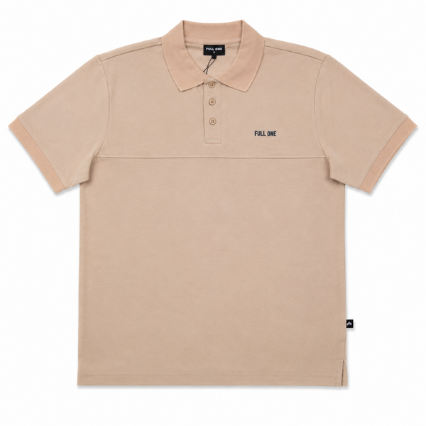 Polo Masculina con Corte en Delantero Color Caqui